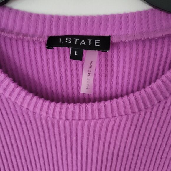 1.State Cold Shoulder Sweater in Iris Orchid NWOT - Picture 5 of 8